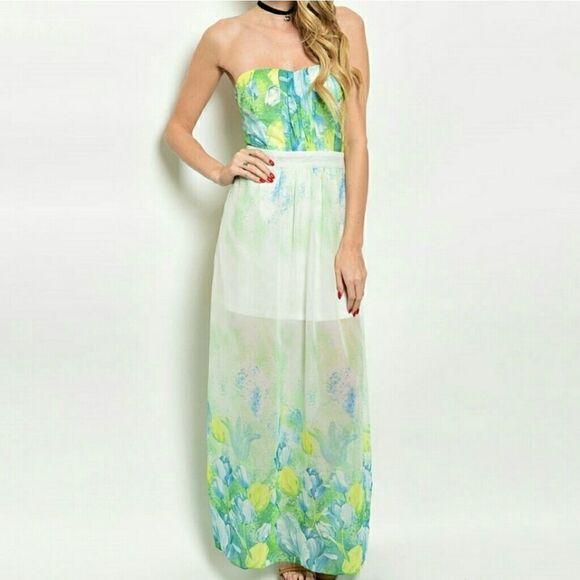 Julian Love Dresses & Skirts - NWT Green blue Multi Dress